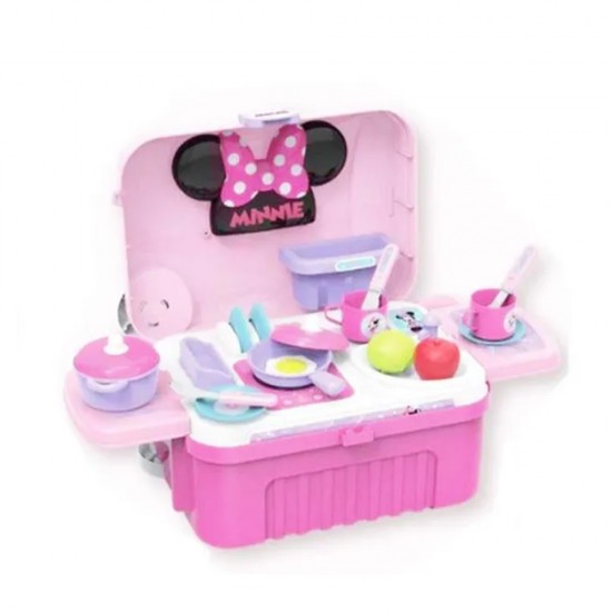 JAKKS PACIFIC MINNIE MOUSE 3-IN-1 KITCHEN TROLLEY CASE