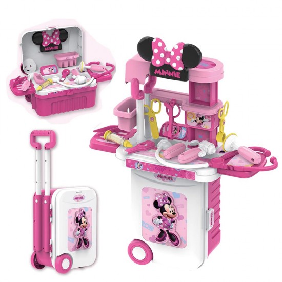 JAKKS PACIFIC MINNIE MOUSE 3-IN-1 DOCTOR SET TROLLEY CASE JAKKS PACIFIC MINNIE MOUSE 3-IN-1 DOCTOR SET TROLLEY CASE