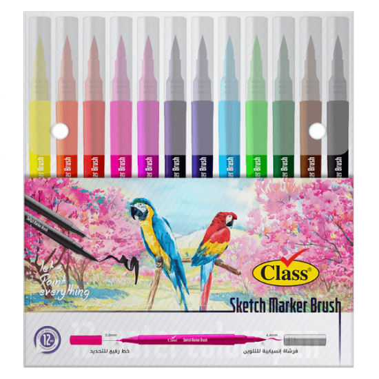 Brush Sketch12 Colors Class Colorpia