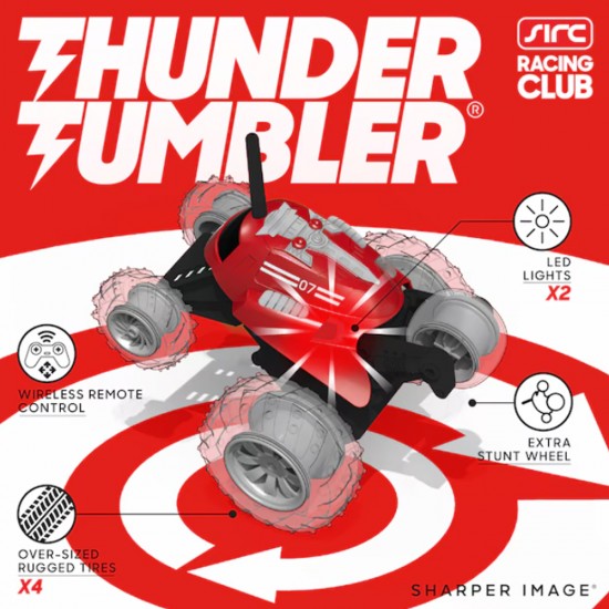 TOY RC MONSTER SPINNING CAR RED TOY RC MONSTER SPINNING CAR RED