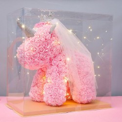 Luminous unicorn with flowers