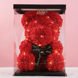Luminous bear with flowers