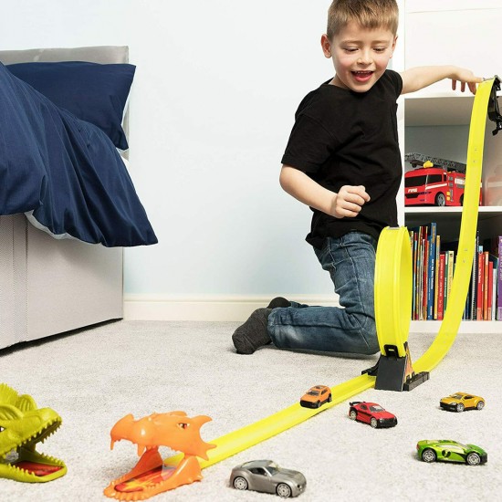 TEAMSTERZ DINO CLASH TRACK SET/5 CARS TEAMSTERZ DINO CLASH TRACK SET/5 CARS