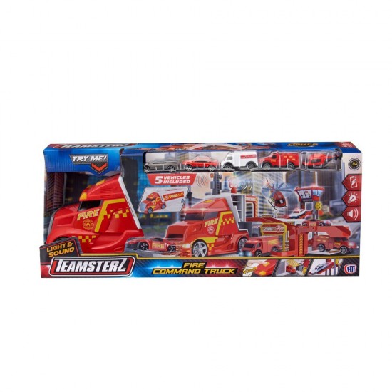 TEAMSTERZ FIRE COMMAND TRUCK 5 CARS TEAMSTERZ FIRE COMMAND TRUCK 5 CARS