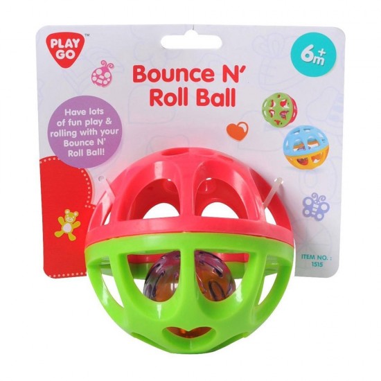 PLAY GO BOUNCE N ROLL BALL - 2 ASSORTED