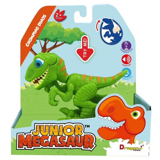 JUNIOR MEGASAUR CHOMPING DINOS 3 ASST.