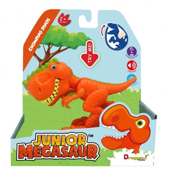 JUNIOR MEGASAUR CHOMPING DINOS 3 ASST.
