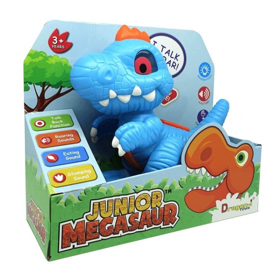 JUNIOR MEGASAUR INTERACTIVE TALKING TREX - PLAYS DINOS SOUNDS AND REPEAT WHAT YOU SAY JUNIOR MEGASAUR INTERACTIVE TALKING TREX - PLAYS DINOS SOUNDS AND REPEAT WHAT YOU SAY