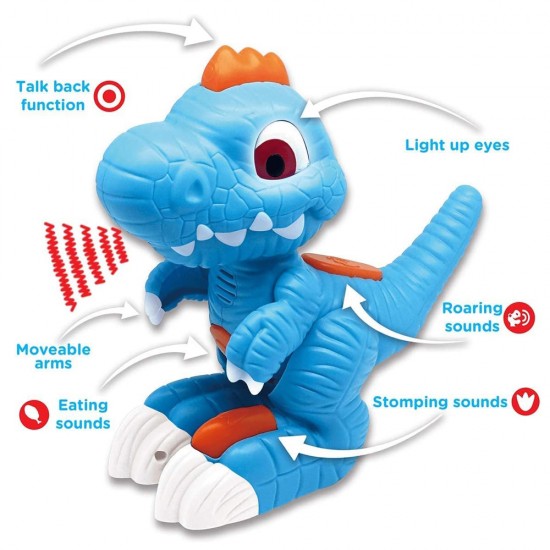 JUNIOR MEGASAUR INTERACTIVE TALKING TREX - PLAYS DINOS SOUNDS AND REPEAT WHAT YOU SAY JUNIOR MEGASAUR INTERACTIVE TALKING TREX - PLAYS DINOS SOUNDS AND REPEAT WHAT YOU SAY