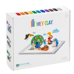 HEY CLAY BIRDS COLORFUL KIDS MODELING AIR-DRY CLAY 18 CANS 