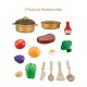 MINI KITCHENETTE WITH 17 PIECES OF PRESSED WATER, NOT CHARGED