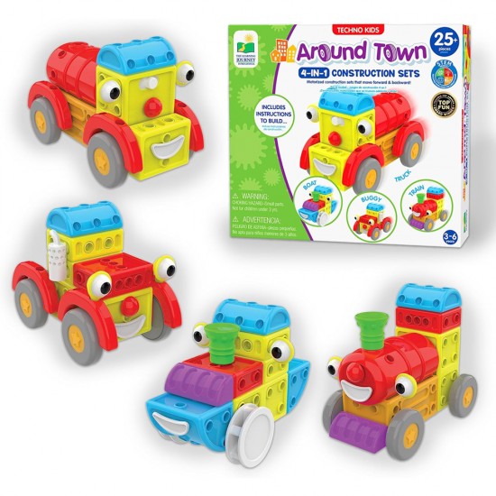 Techno Kids 4 in 1 Construction sets - Around Town