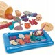 Fishing toy with Bamboo basket
