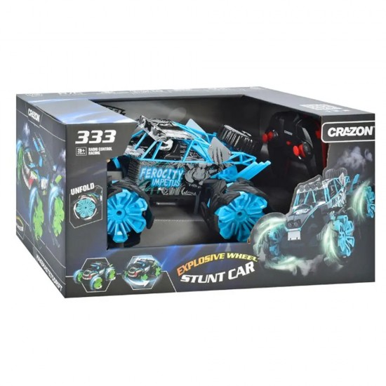 2.4G FOUR-DRIVE, HIGH-SPEED EXPLOSIVE WHEEL OFF-ROAD VEHICLE BLUE