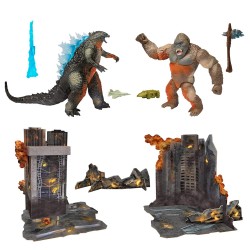 Godzilla vs. Kong City Battle Figs 6" Diorama Set Godzilla vs. Kong City Battle Figs 6" Diorama Set