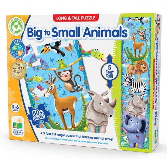 Long & Tall Puzzles - Big to Small Animals Long & Tall Puzzles - Big to Small Animals
