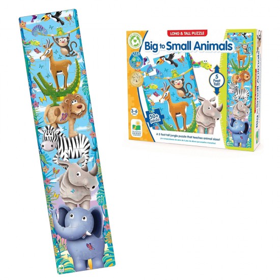 Long & Tall Puzzles - Big to Small Animals Long & Tall Puzzles - Big to Small Animals