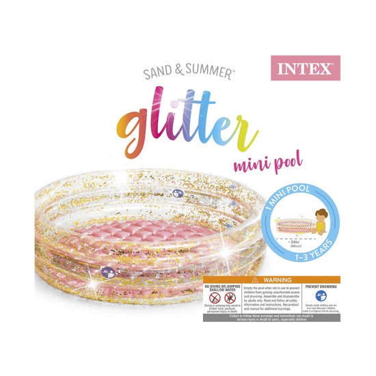 INTEX INFLATABLE GLITTER MINI POOL  86CMX25CM