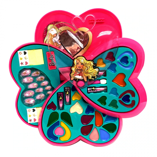 Barbie 4 Decks Heart Shape Cosmetic Case