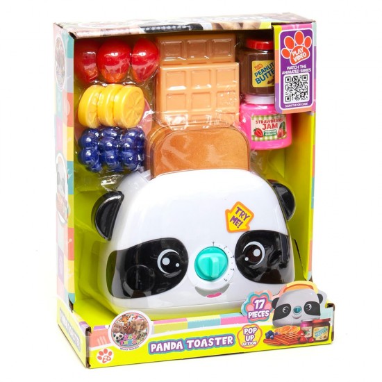 PANDA TOASTER WITH 2 SLICES OF TOAST AND LOTS OF ACCESSORIES