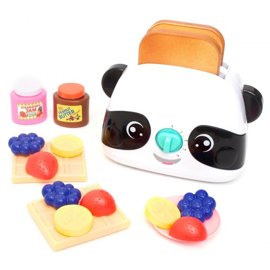 PANDA TOASTER WITH 2 SLICES OF TOAST AND LOTS OF ACCESSORIES