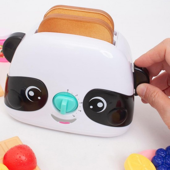 PANDA TOASTER WITH 2 SLICES OF TOAST AND LOTS OF ACCESSORIES