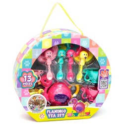 FLAMINGO TEA GIFT SET WITH LOTS OF ACCESSORIES, GIFT BOX