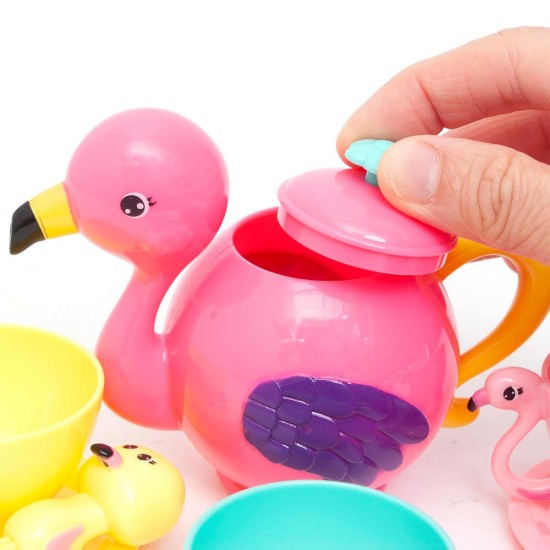 FLAMINGO TEA GIFT SET WITH LOTS OF ACCESSORIES, GIFT BOX