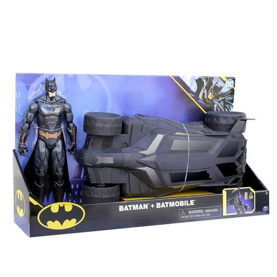 DC Batman Batmobile w/12" Fig Set Value