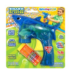 SHARK BUBBLE BLASTER WITH LIGHT TRY ME PACKAGING NON BATTERY