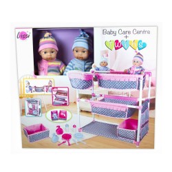 LISSI DOLL 30INCH TWIN BABY DOLL WITH BABY CARE CENTRE