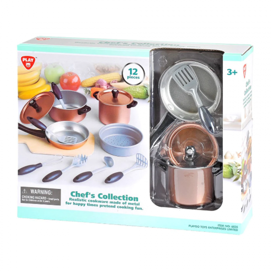 PLAY GO CHEF'S COLLECTION - METAL COOKWARE
