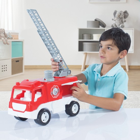 FIRE TRUCK IN WINDOW BOX 38 CM