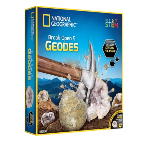 NATIONAL GEOGRAPHIC BREAK OPEN 5 GEODES SCIENCE KIT