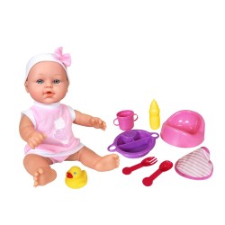 12INCHES DRINK & WET BABY  WITH POTTY