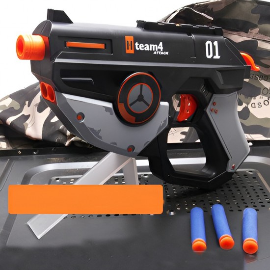 SOFT GUN WITH BULLETS AND TELESCOPE