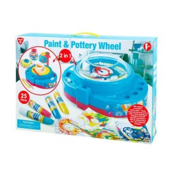 PLAY GO PAINT & POTTERY WHEEL 2 IN 1 BATTERY OPERATED