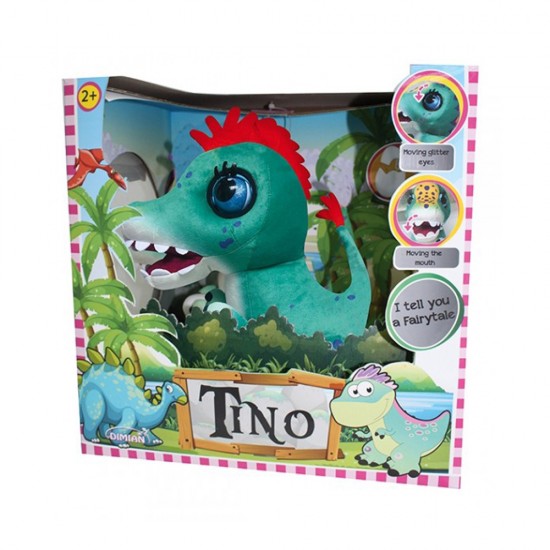 PLUSH TINO WITH MOVING EYES, MOUTH & THREE FAIRY TALES TOTAL 9 MINUTES - ENGLISH VERSION