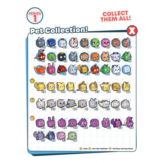 PET SIMULATOR X SERIES 1 MYSTERY PETS MINIFIGURE 2-PACK