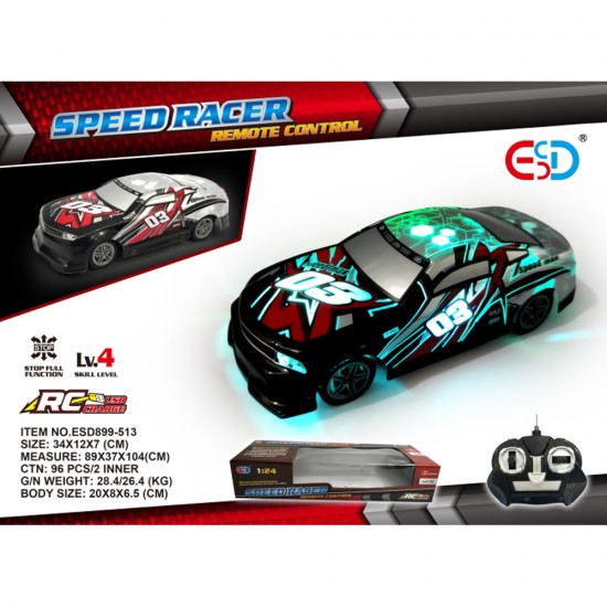 1:24 FOUR-WAY REMOTE CONTROL CAR WITH LIGHT