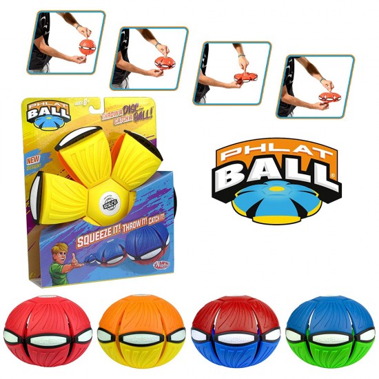 Phlat ball v4: Throw a disc and catch a ball with the phlat ball