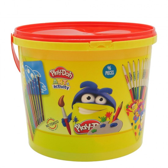 PLAY DOH 46 PIECES ART SET IN BUCKET