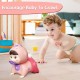 B/O crawling doll (pink) with sound & light