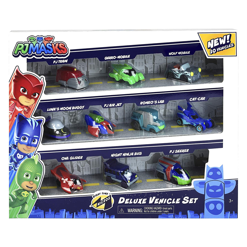 PJ Masks Night Time Micros Deluxe Vehicle Set