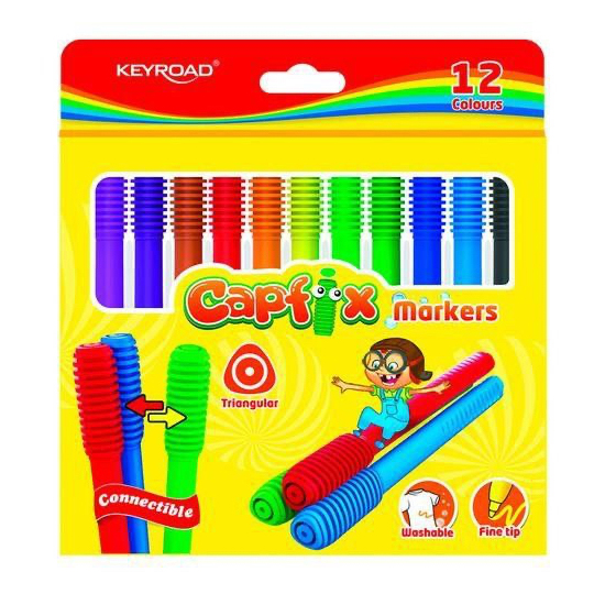 Keyroad Capfix 12  Washable  Color Markers 