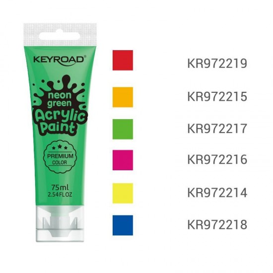 Keyroad Acrylic Paint 75ml, Neon Green Color