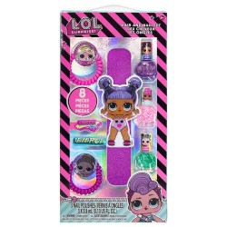 LOL NAIL SET WITH JUMBO FILE AND HAIR ACCESSORIES