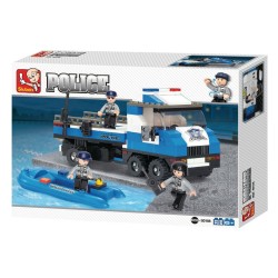 SLUBAN POLICE TRUCK BUILDING BRICKS SET