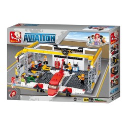 Sluban Aviation Aircraft Hangar Building Bricks
