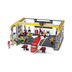 Sluban Aviation Aircraft Hangar Building Bricks